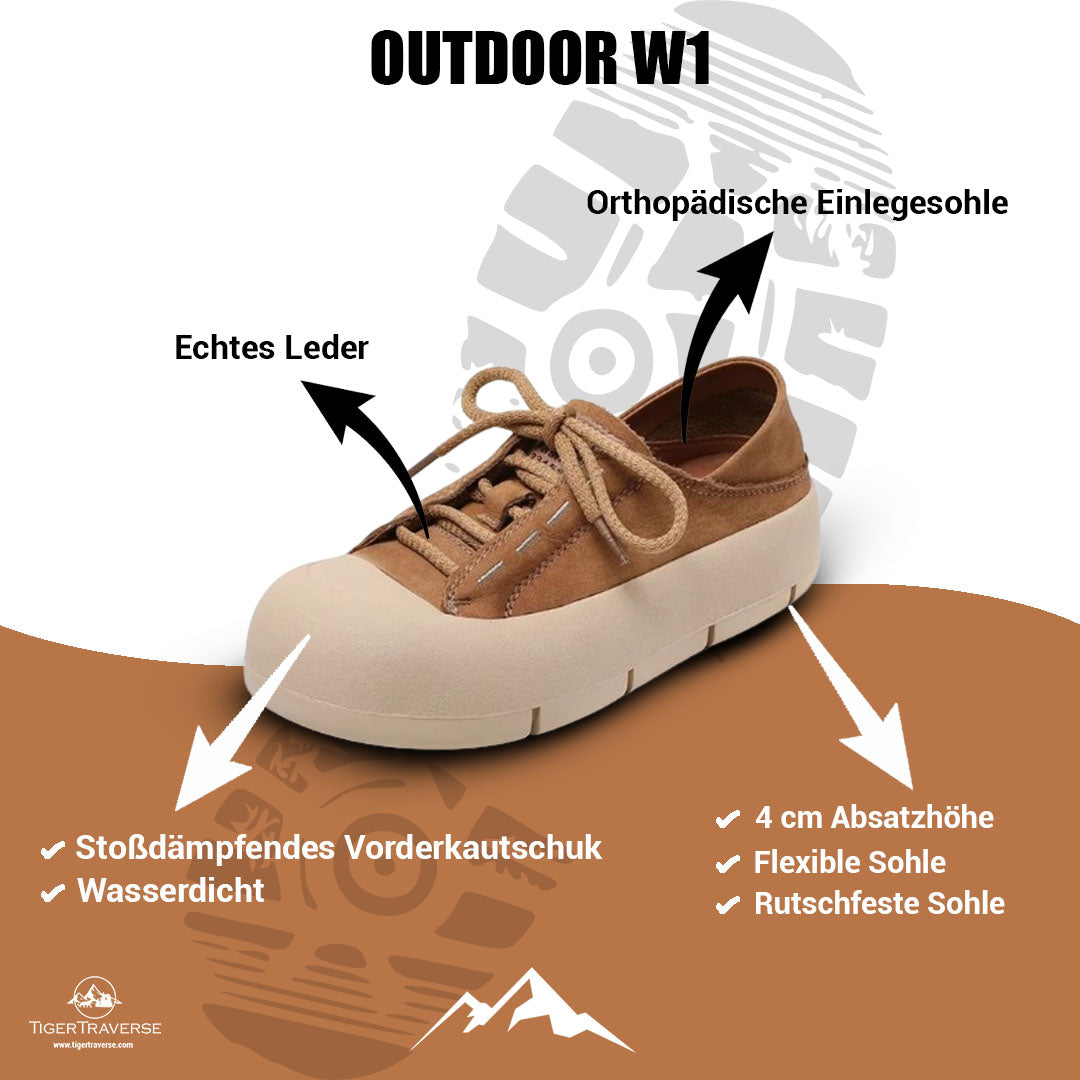 Elegantes Design, Damen-Sneaker mit runder Spitze und dicker Sohle/ OUTDOOR W1