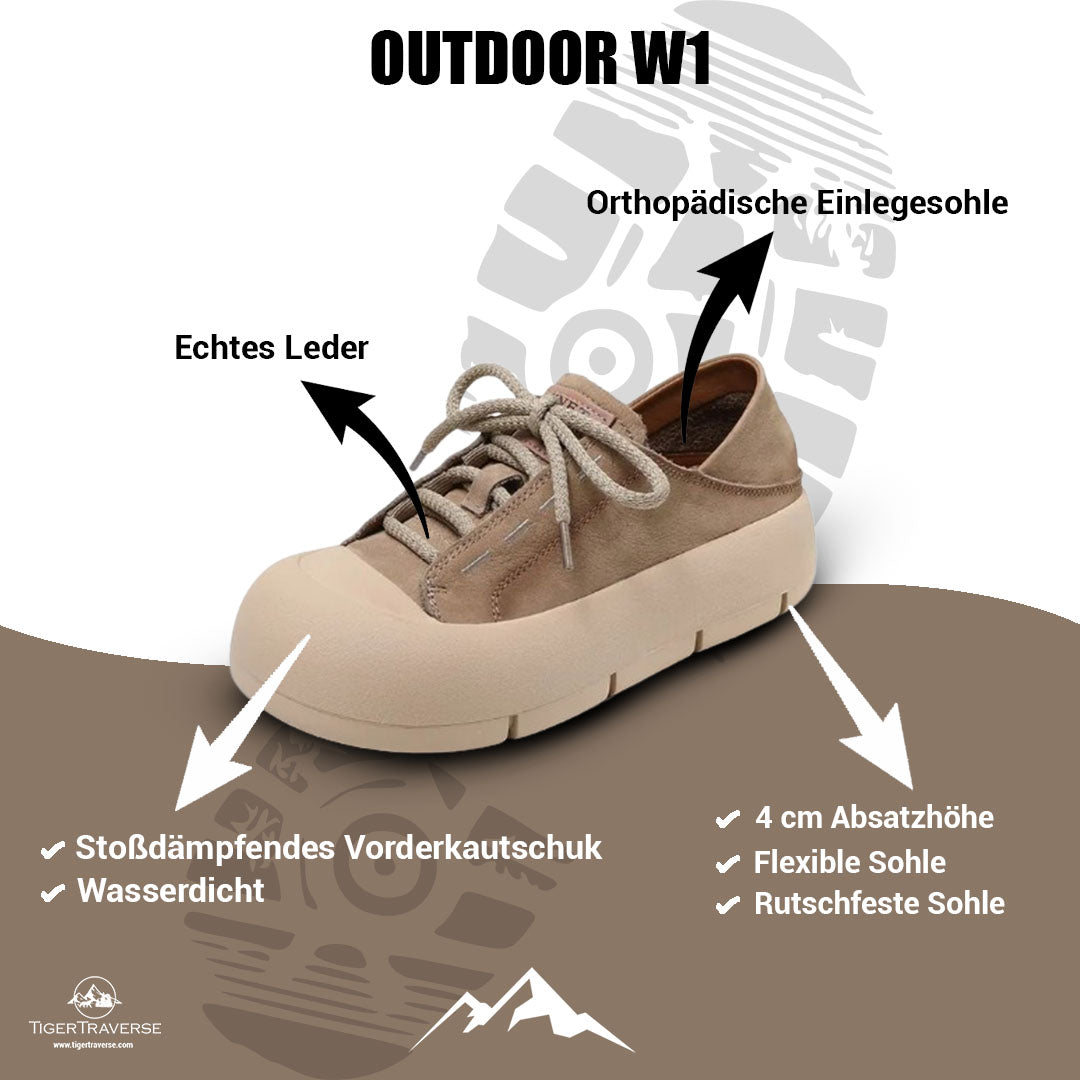 Elegantes Design, Damen-Sneaker mit runder Spitze und dicker Sohle/ OUTDOOR W1