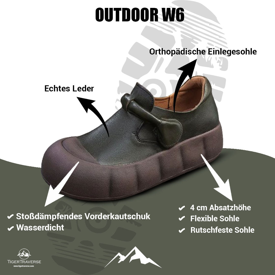 Eleganz bei jedem Schritt Leder-Schuhe mit Schleifendetail / OUTDOOR W6