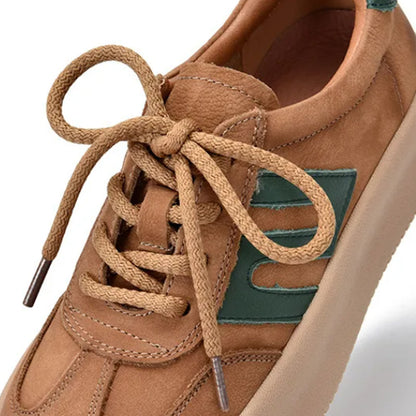 Retro-Sneaker mit dicker Sohle aus Leder / OUTDOOR W9